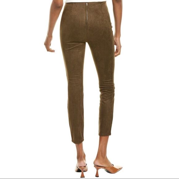 Nordstrom Blank NYC Faux Suede Legging - In The Forest Olive Green NWT - Picture 2 of 2